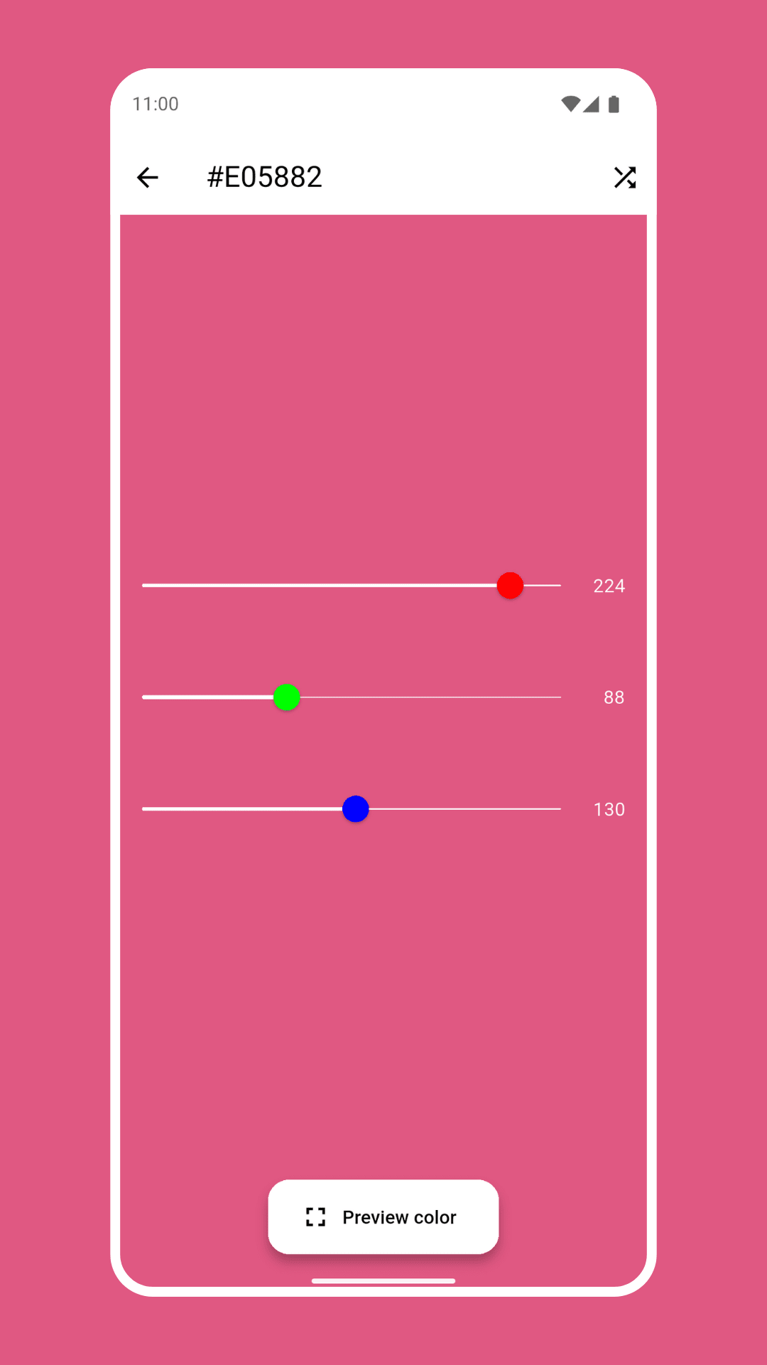 RGB Color Wallpaper Pro Android Screenshot: Millions of custom wallpapers